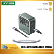 UGREEN PD140W GaN Fast Charger with UK/EU/US Plugs 3-Ports 2C1A 2 Type-C 1 USB-A Wall Charger Power 