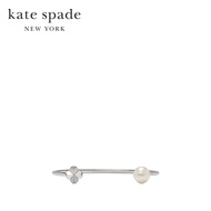 Kate Spade New York กำไลข้อมือรุ่น Spade Flower Pearl Cuff KM915 101 สี White/Silver