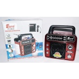 ⊕❄▲FEPE FP1358ULS Solar Rechargable Radio with FM/AM/SW 3-Band Radio Receiver and USB/TF Card Music