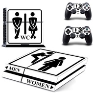 WC Men Women Skin Sticker For PS4 Playstation 4 Console Controller Decal Set