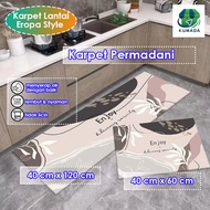 KUMADA Karpet Keset Lantai Dapur 120×40&amp;60×40 Anti Selip, Tahan Minyak Dan Tahan Kotoran Keset Penyerap Air Dan Minyak Panjang Penuh Karpet Rumah Keset Pintu