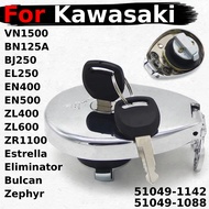 Motorcycle Ignition Fuel Tank Cap Lock With Key For Kawasaki VN1500 BJ250 BJ250 250TR EN400 Bulcan 4