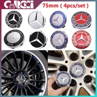 4pcs Mercedes-Benz Wheel Center Rim Caps Car Tire Hub Cap Replacement 75MM fits for C180 C200 E260 E300 S350 ML350 GL450