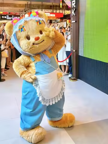 Butter Bear Mascot Costume Adult Teddy Bear Mascot Costume Fancy Dress Halloween Christmas Party Car