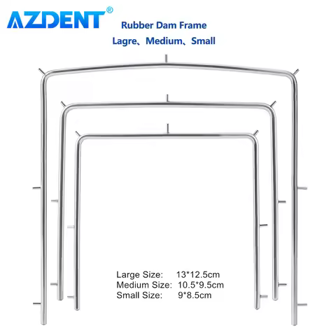 AZDENT Dental Rubber Dam Frame Foldable Autoclavable Stainless Steel Spreading Rubber Dam Bracket Br