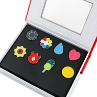 Bandai | Pokemon Badges Box Set Kanto Johto Hoenn Sinnoh Unova Kalos Orange League Region Pins Brooc