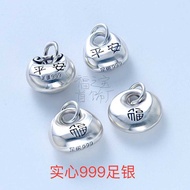 Fu Zhibao 999 Pure Silver Pendant Ping An Fu Chubby Fu Silver Tuo Sterling Silver Sweater Chain High