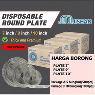 7“/9"/10” Disposable Plastic Plate / Kenduri Catering Party Buffet / Pinggan Pakai Buang / Pinggan P