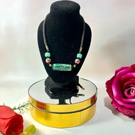 Women's necklace with 9-eye Dzi stone - T0417