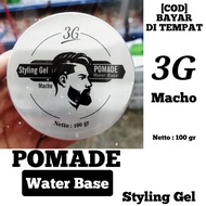 [MACHO] POMADE/WATER BASE/3G/STYLING GEL/MINYAK RAMBUT PRIA