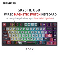 SKYLOONG GK75 HE new keyboard Hall effect 8KHz polling rate 0.01 accuracy new translucent keycap dye