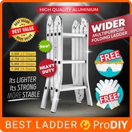 PRODIY WIDER Tangga Lipat Heavy Duty Ladder Foldable Ladder Heavy Duty Tangga Aluminium Tangga Lipat