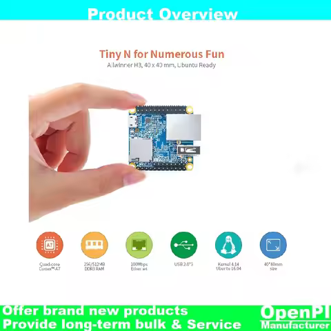 Open+Pi Nano Neo V1.4 LTS (512MB DDR RAM) | Allwinner H3 Quad-core Cortex-A7 1.2GHz | OpenWRT, Ubunt