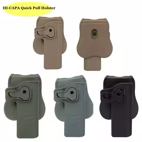 For STI2011. Hi-capa Belt Drop Pistol Holster Right Hand Gun Holster PE Plastic Pouch Case Fits Moll