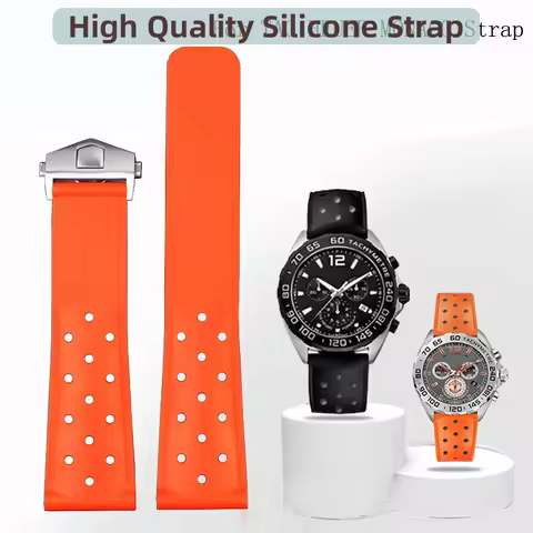 Watchband For TAG HEUER F1 Racing Car, CARRERA And Diving Series, High Quality Silicone Rubber Watch