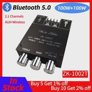 ZK-1002T ZK-MT21 2.1 Channel Subwoofer Digital Power Amplifier Board AUX 12V 24V Audio Stereo Blueto