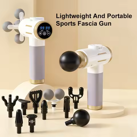 Fascial Massage Gun Electric Percussion Pistol Massager Body Neck Back Deep Tissue Muscle Relaxation