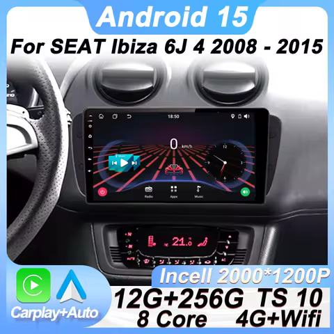 2 Din Car Multimedia Video Radio Player For SEAT Ibiza 6J 4 2008 - 2015 Wireless Android Auto CarPla