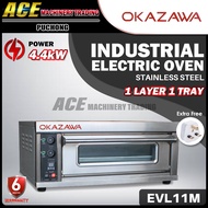 [ OKAZAWA ] EVL11M Industrial Electric Oven Stainless Steel 4.4kW/1Layer 1 Tray