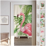 Cute Flamingo Door Curtain Bedroom Minimalist Style Decorative Windshield Curtain Window Door Curtain Big Curtain Customized