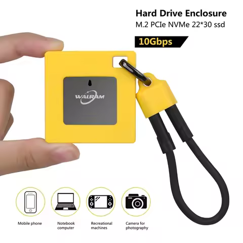 Walram 2230 M.2 NVMe SSD Case Enclosure USB 3.2 Gen 2 10Gbps NVMe PCI-E M.2 SSD Box External SSD for