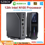 SZBOX S1 Mini PC Intel Alder Lake N97 N100 Mini PC Windows 11DDR4 32GB 500GB SSD Ultra Pocket Comput