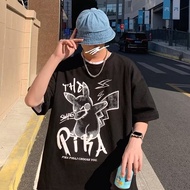 Top Loose American cod Style Shirt Card20262025T Casual Letters Slim-fit Men's Trendy ins Summer Ver