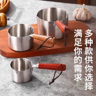 [Popo Bear] 316 Food Grade Stainless Steel Hot Oil Pan 304 Stainless Steel Poetry Burning Oil Oil Splashing Oil Splashing Oil Pan Stainless Steel Cream Pan Choking Oil Hot Oil Special Small Pot Mini Oil Pan 316 Household Small Pot Oil Splashing Small Pot