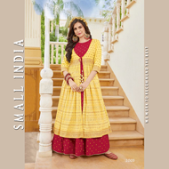 {**ส่งฟรี**} SMALL INDIA 🦚 Gown Kurti With Kotti ชุดเดรส 🦚 Gown Dress