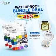 i-tech Bundle A3 Printable Vinyl Sticker Waterproof Matte Glossy Transparent High Quality Sticker