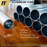 FUYI Aluminum tube OD 28mm ID 26mm alloy tube 28mm outer diameter 26mm inner diameter pipe wall thic