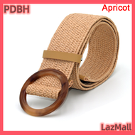[Pdbh cửa hàng thời trang] Flash bán cổ điển Boho Thắt lưng bện mùa hè vành đai tròn bằng gỗ khóa rơ