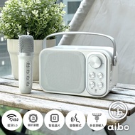 aibo 無線K歌 藍牙喇叭麥克風組-白色