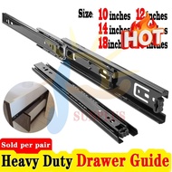 (PER PAIR)Drawer Slide Soft Close Keyboard Drawer Slide For Desk Drawer Rail Heavy Duty Drawer Guide