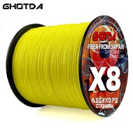 tali pancing benang GHOTDA Trolling X8 Braided Fishing Line Upgrade Super Strong 500m 1000m Multifil