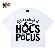 Halloween "Hocus Pocus" Themed Printed White T - shirt