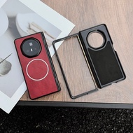 For Honor Magic V5 V3 Case Luxury Leather Hinge Protection Magnetic Hard Phone Casing For Honor Magi