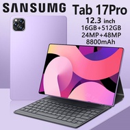 [รับประกัน 1 ปี] ใหม่ Sansumg 17 Pro 12.3 นิ้ว แท็บแล็ตของแท้ Wifi 4G/5G แท็บเล็ต หน่วยประมวลผล 12-core หน้าจอ Android12.0 Tablet RAM16G ROM512G  Full HD 8800 mAh แท็บเล็ตถูกๆ ส่งฟรี แท็บเล็ตราคาถูกรุ่นล่าสุด 24MP+58MP แท็บเล็ตราคาถูก แท็บเล็ตใส่ซิม