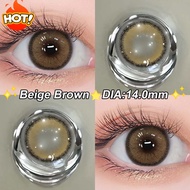 【0.00~-6.00】Magister Contact Lens Roze/Nude Brown Natural 14mm Contacts Lens 2Pcs/Box 6 Months Use O