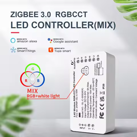 GLEDOPTO ZigBee 3.0 LED Controller RGB CCT RGBW Color White Light Mix RGB App Voice Control Smart Ho