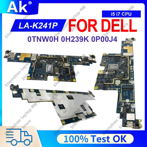 For DELL Latitude 13 7320 2-in-1 LA-K241P 0TNW0H 0P00J4 0H239K Laptop Motherboard with i5 i7 CPU 4g
