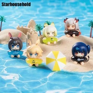 1set/6pcs Arknights figure beach party theme figure mini figure