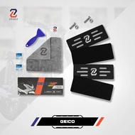 Geico Bike Clean Look Extra Slim Police Motorcycle License Plate Holder Velcro Frameless Plate