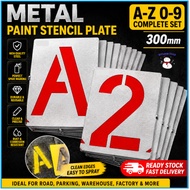 300MM Metal Paint Stencil Plate A-Z Alphabet 0-9 Number Letter Spray Marking Template ABC 123 Steel 