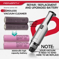 Repair replacement battery for PerySmith Cordless Vacuum Cleaner XTREME Series XS1 upgrade cell 3000