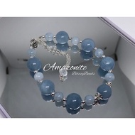 🇲🇾BEAUTY AMAZONITE NATURAL STONE DIY BRACELET 10mm + 6mm