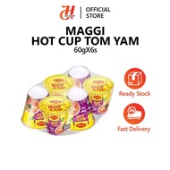 Maggi Hot Cup TomYam 60gX6Cups/ Bundle/ Instant Noodle/ Cup Maggi/ Ready Stock/ Fast Delivery