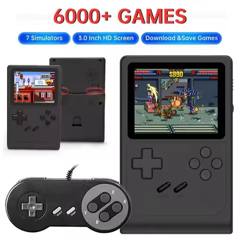 GB300 3.0 inch Screen Portable Handheld Game Player Retro Video Game Console 8G Built-in 6000+ Games