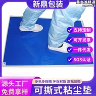 一次性可撕式粘塵墊60*90藍色白色無塵室PE防靜電地墊家用地板膠