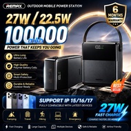 [CCC Certificate] REMAX FP-1 100000mAh 27W/22.5W Super Fast Charge Power Bank Outdoor Travel Power S